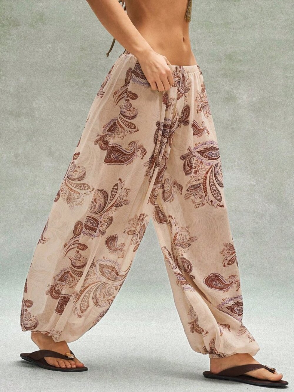 Multicolor Boho Women's Beach Pants
